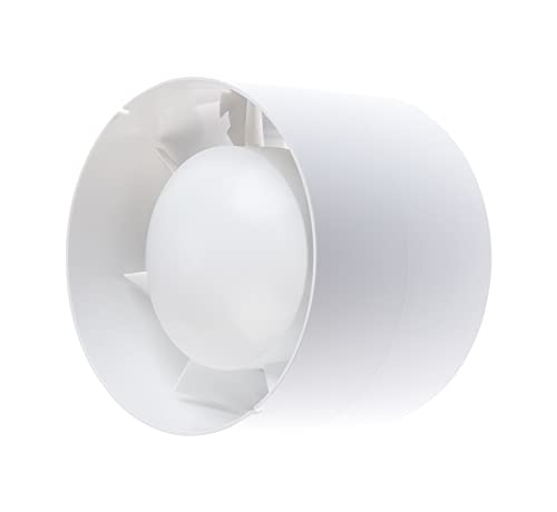 Basic - Ø 100 mm / 4 inch - White - Ø 100 mm, Ø 125 mm, Ø 150 mm Inline Extractor Fan with or without Timer - Air Ducting Ventilator