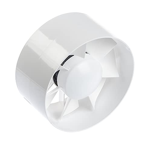 Basic - Ø 150 mm / 6 inch - White - Ø 100 mm, Ø 125 mm, Ø 150 mm Inline Extractor Fan with or without Timer - Air Ducting Ventilator