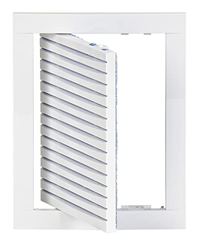 15 x 20 cm - White - White Plastic Access Door Ventilation Grilles with Filter / Return Air Grille - Access Panel