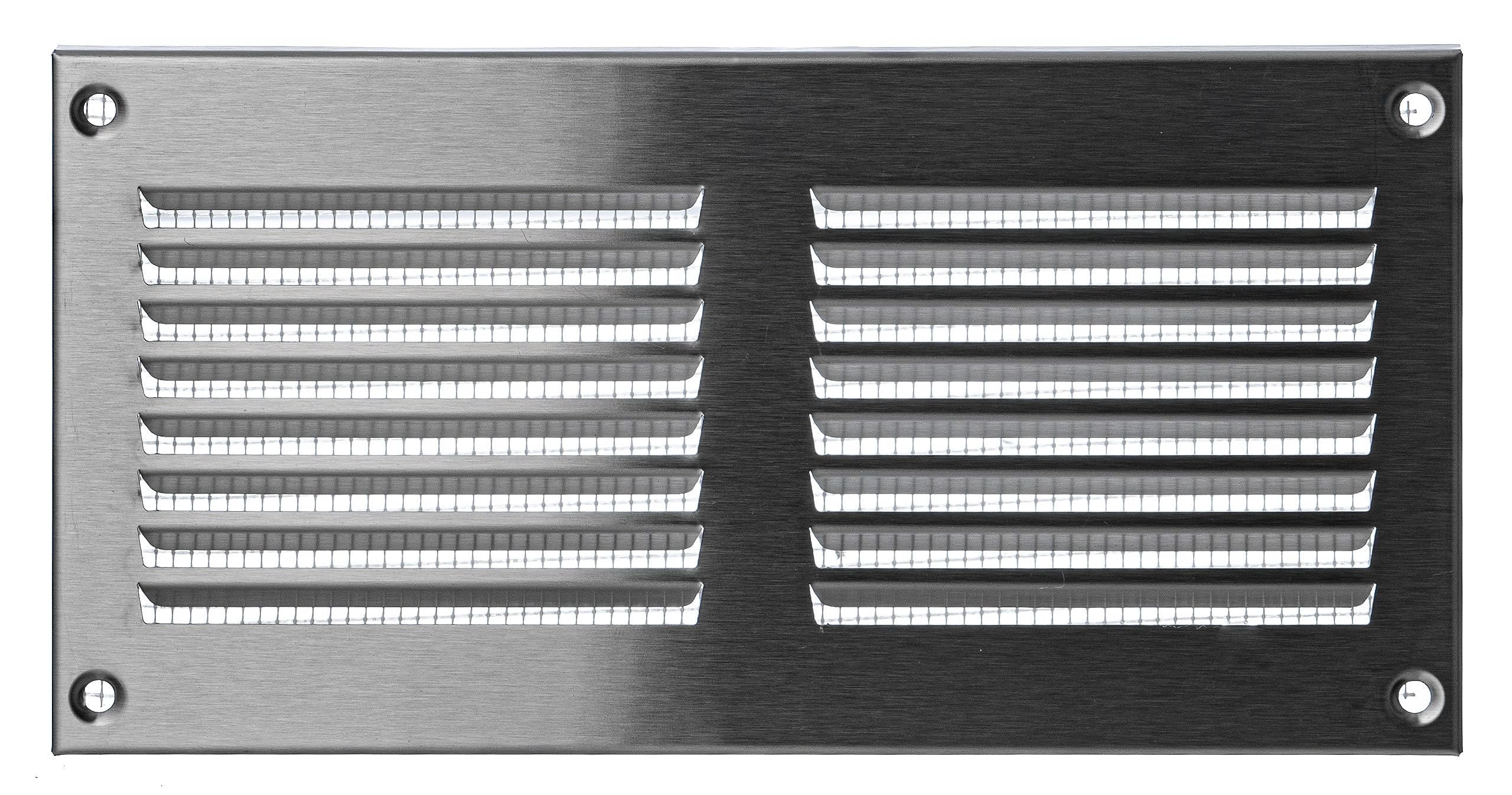 Stainless Steel - 20x10 cm / 8x4 inch - Stainless Steel Vent Cover with Insect Screen - Exhaust Air Grilles