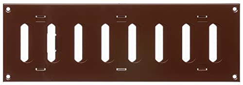 Brown - 300x100mm / 12x4'' - Metal Adjustable Ventilation Covers - Sliding Hit and Miss Vent Grille