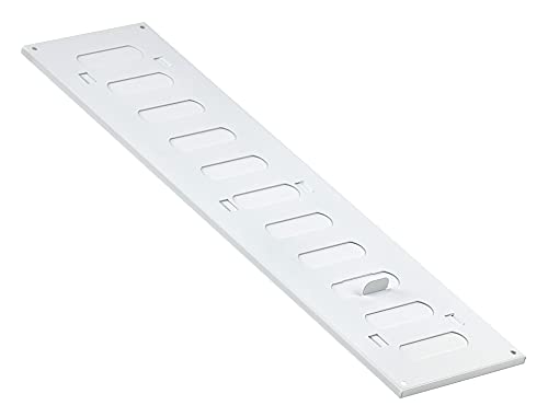 White - 400x100mm / 16x4'' - Metal Adjustable Ventilation Covers - Sliding Hit and Miss Vent Grille