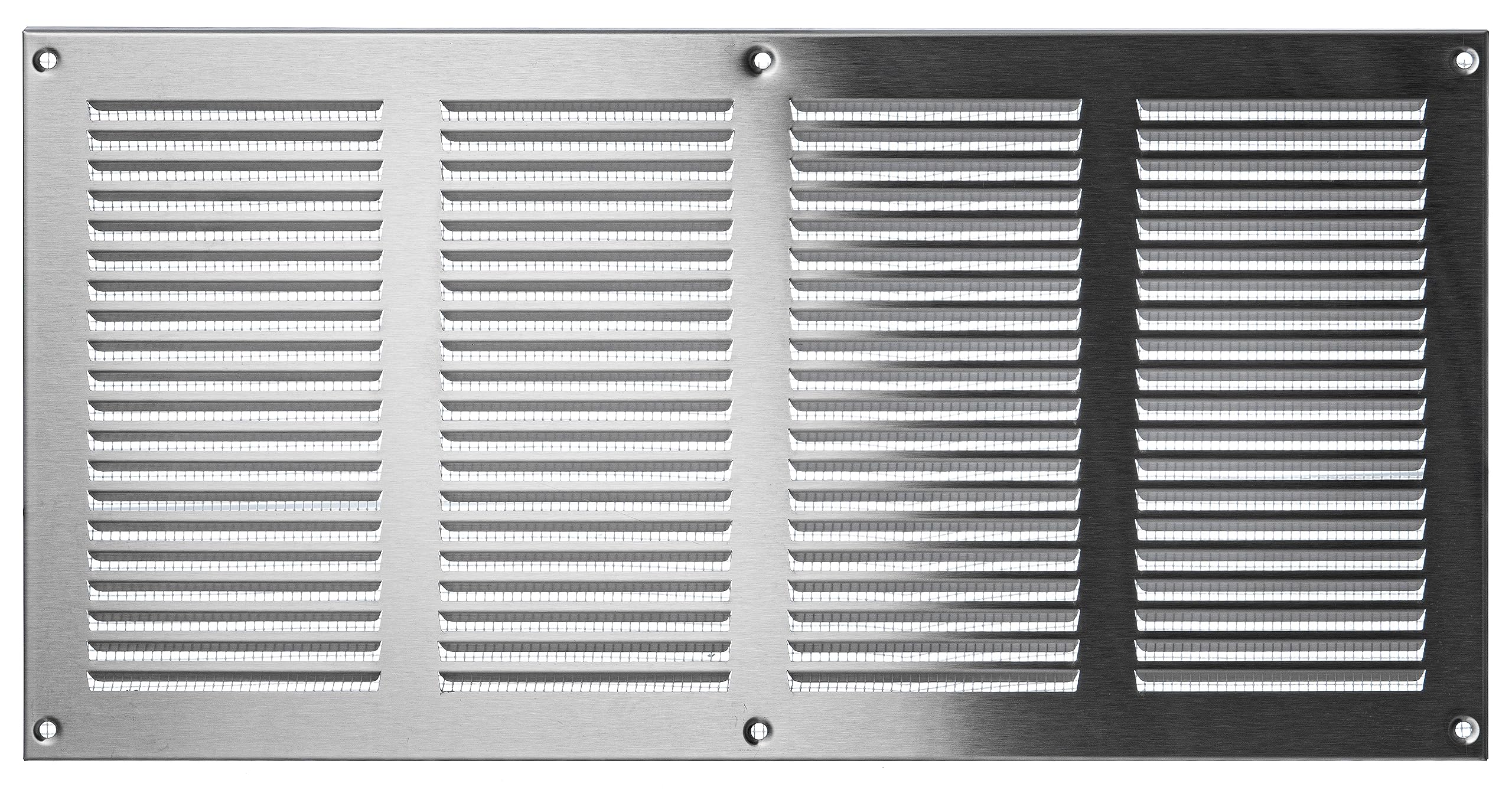 Stainless Steel - 40x20 cm / 16x8 inch - Stainless Steel Vent Cover with Insect Screen - Exhaust Air Grilles