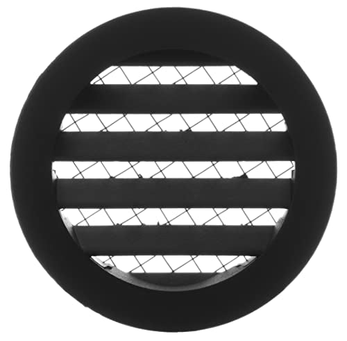 Anthracite - Ø 100mm / 4 inch - Weather Protection Grille - Round Ventilation Grille Exhaust Grille with Mouse Protection Mesh