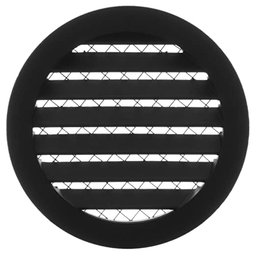 Anthracite - Ø 125mm / 5 inch - Weather Protection Grille - Round Ventilation Grille Exhaust Grille with Mouse Protection Mesh