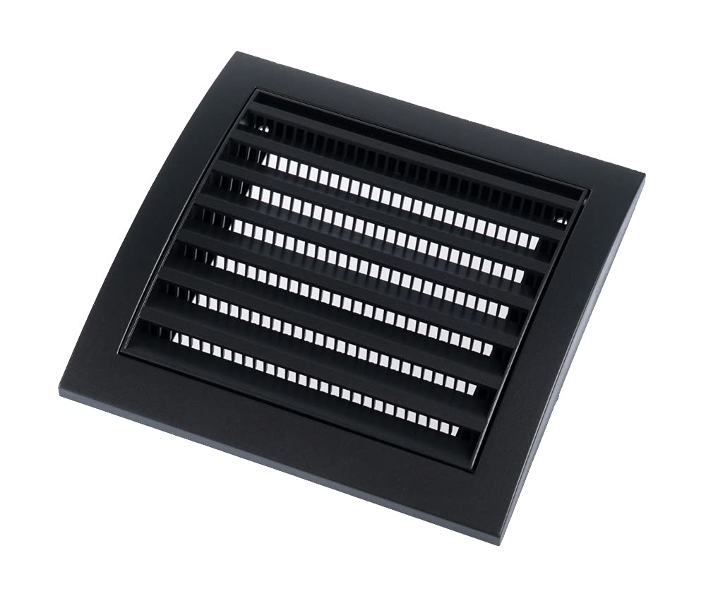 Anthracite - 150x150mm - ABS Plastic Anthracite Ventilation Grille - Vent Cover with Anti Insect Net