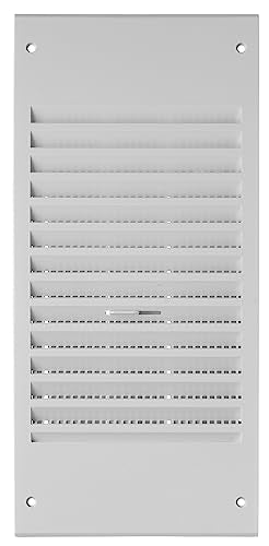 White - 140x300mm - Plastic Air Vent Grille Cover - Ventilation Grill with Fly Screen