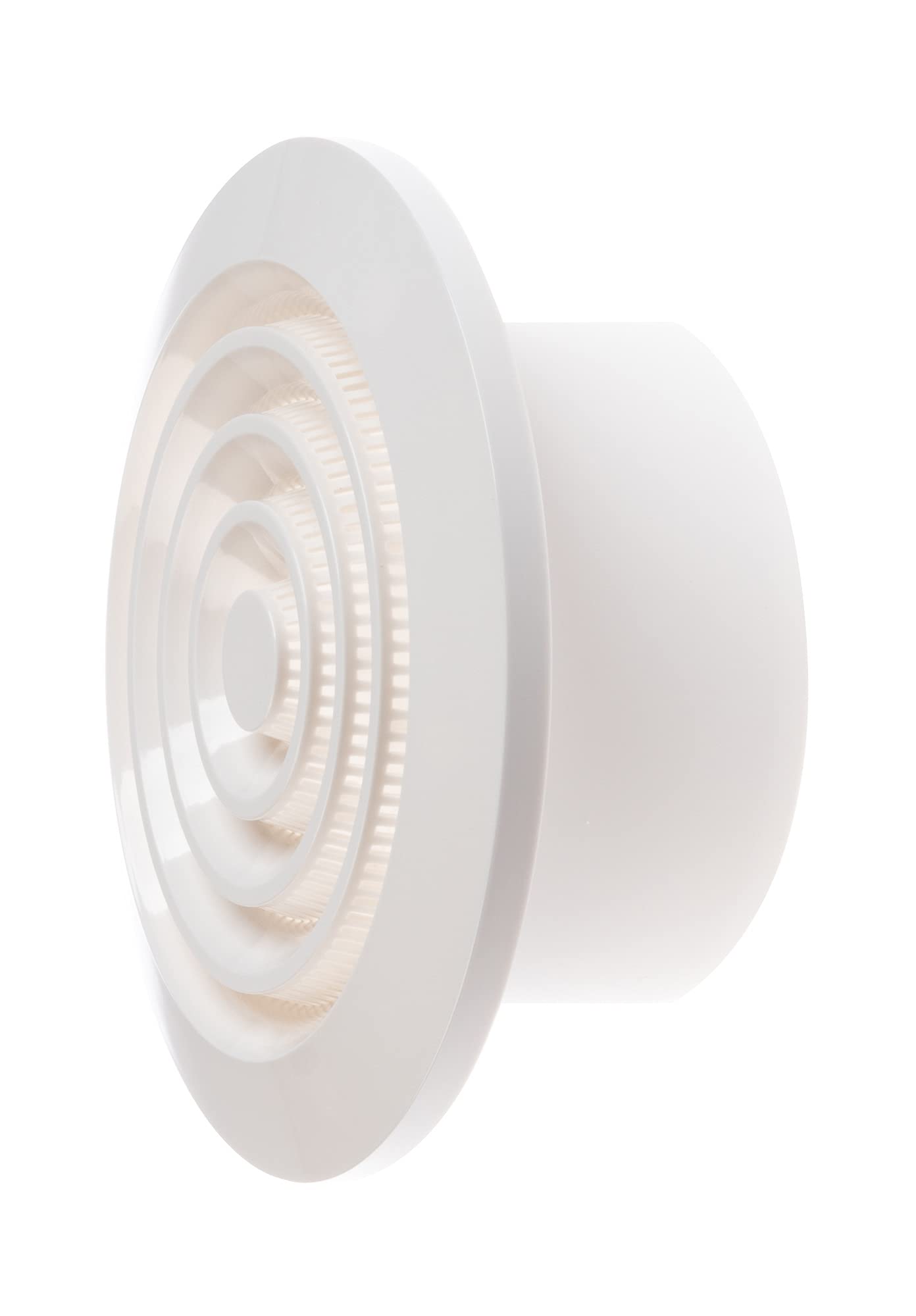 White - Ø 80mm / 3.1" - Round White Ventilation Grille with Insect Protection - Air Vent/Cover