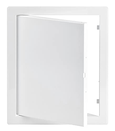 White - 15x15 cm / 6x6 inch - for Indoor and Outdoor use - Metal Access Panel - Access Door - Inspection Flap with / without a Key Lock for indoor and outdoor use