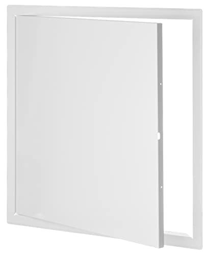 White - 15x15 cm / 6x6 inch - for Indoor and Outdoor use - Metal Access Panel - Access Door - Inspection Flap with / without a Key Lock for indoor and outdoor use