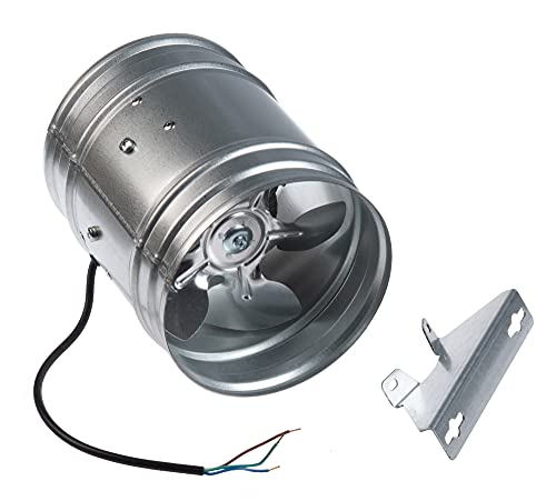 Ø 160 mm / 6.3 inch - Basic - Galvanized Steel - Axial Inline Fan - Metal Industrial Ducting Extractor Fan