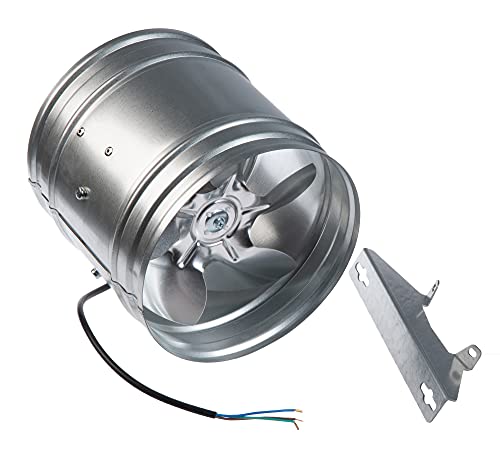 Ø 200 mm / 8 inch - Basic - Galvanized Steel - Axial Inline Fan - Metal Industrial Ducting Extractor Fan