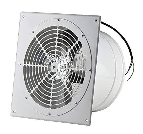 Ø 250 mm / 10 inch - White - Basic - White pipe fan, wall radial fan, wall flange, supply air, metal